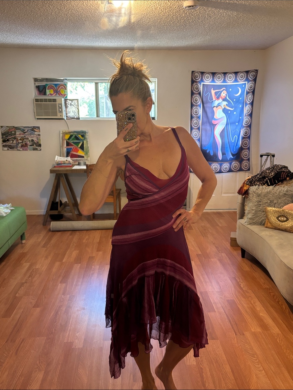 MISSONI vintage Missoni deep V disco dress